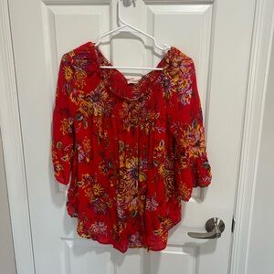 Off the shoulder floral top